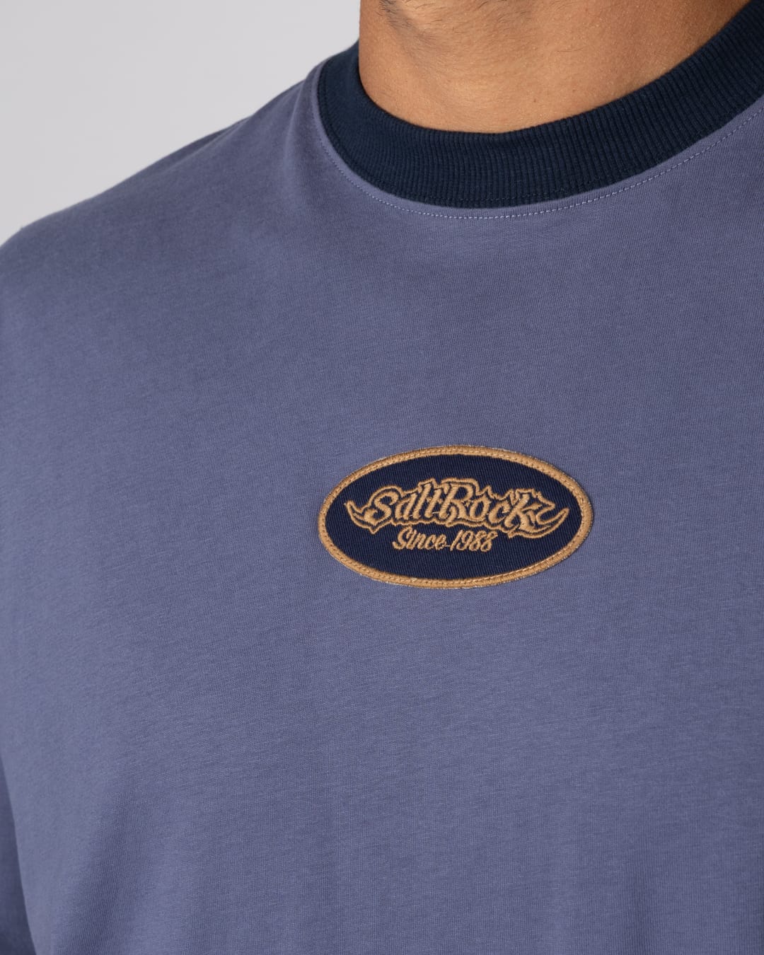 Oval Logo Mens Oversized T-Shirt In Blue