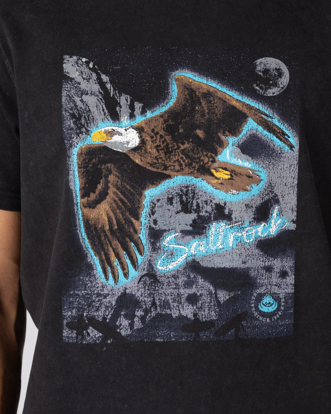 Eagle Mountain Mens Classic Short Sleeve T-Shirt In Black