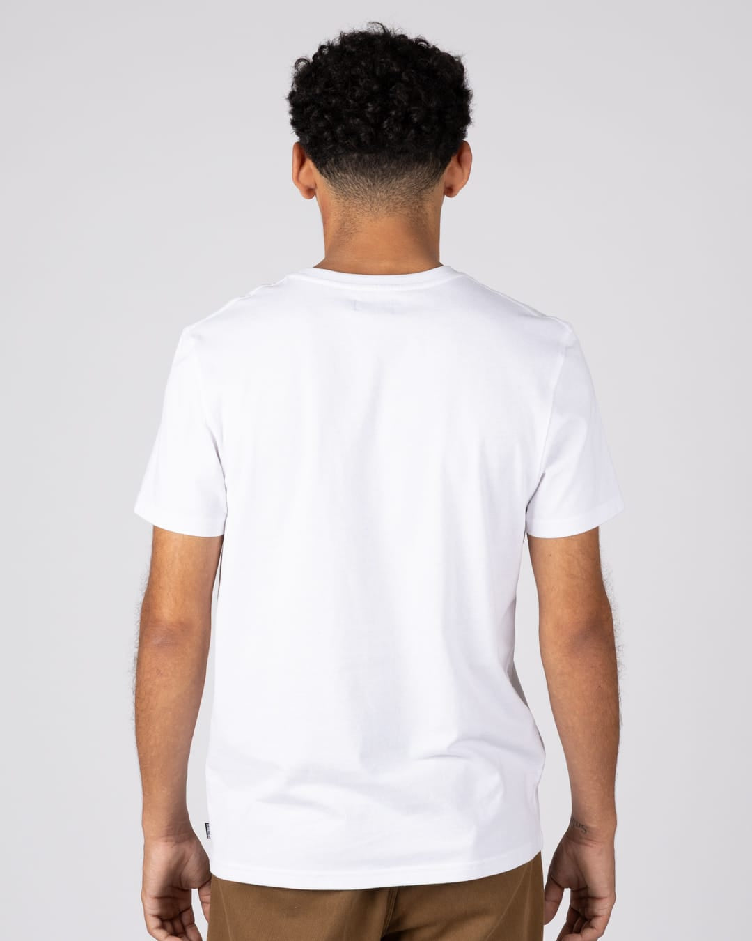 Mountain Mens Retro Stripe Classic Short Sleeve T-Shirt In White