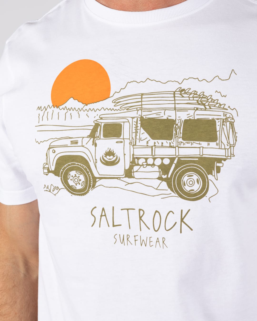 Surf Truck Mens Classic Short Sleeve T-Shirt In White