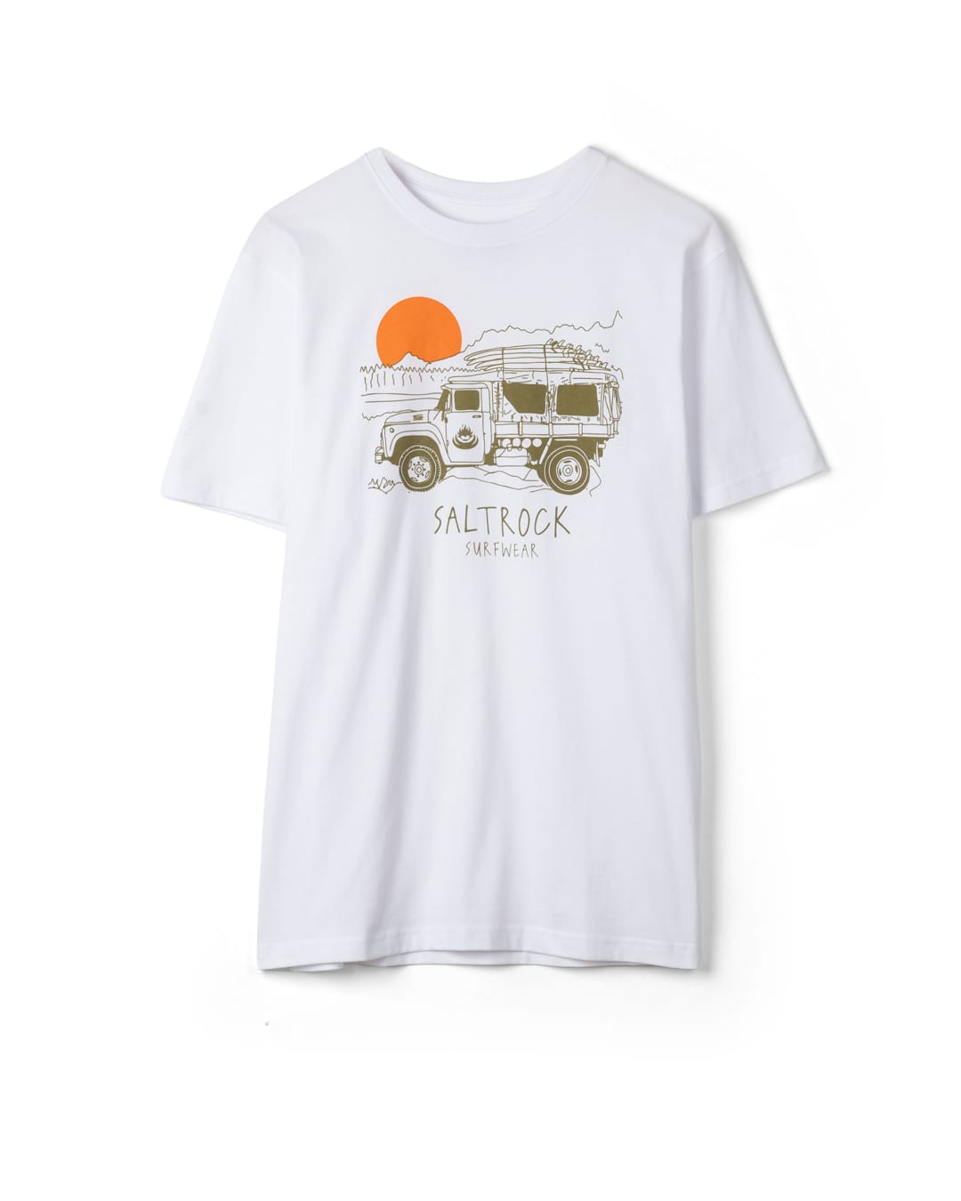 Surf Truck Mens Classic Short Sleeve T-Shirt In White