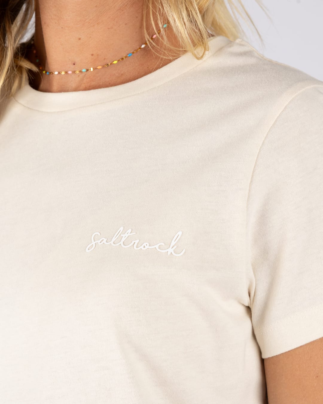 Velator Womens Short Sleeve T-Shirt In Cream