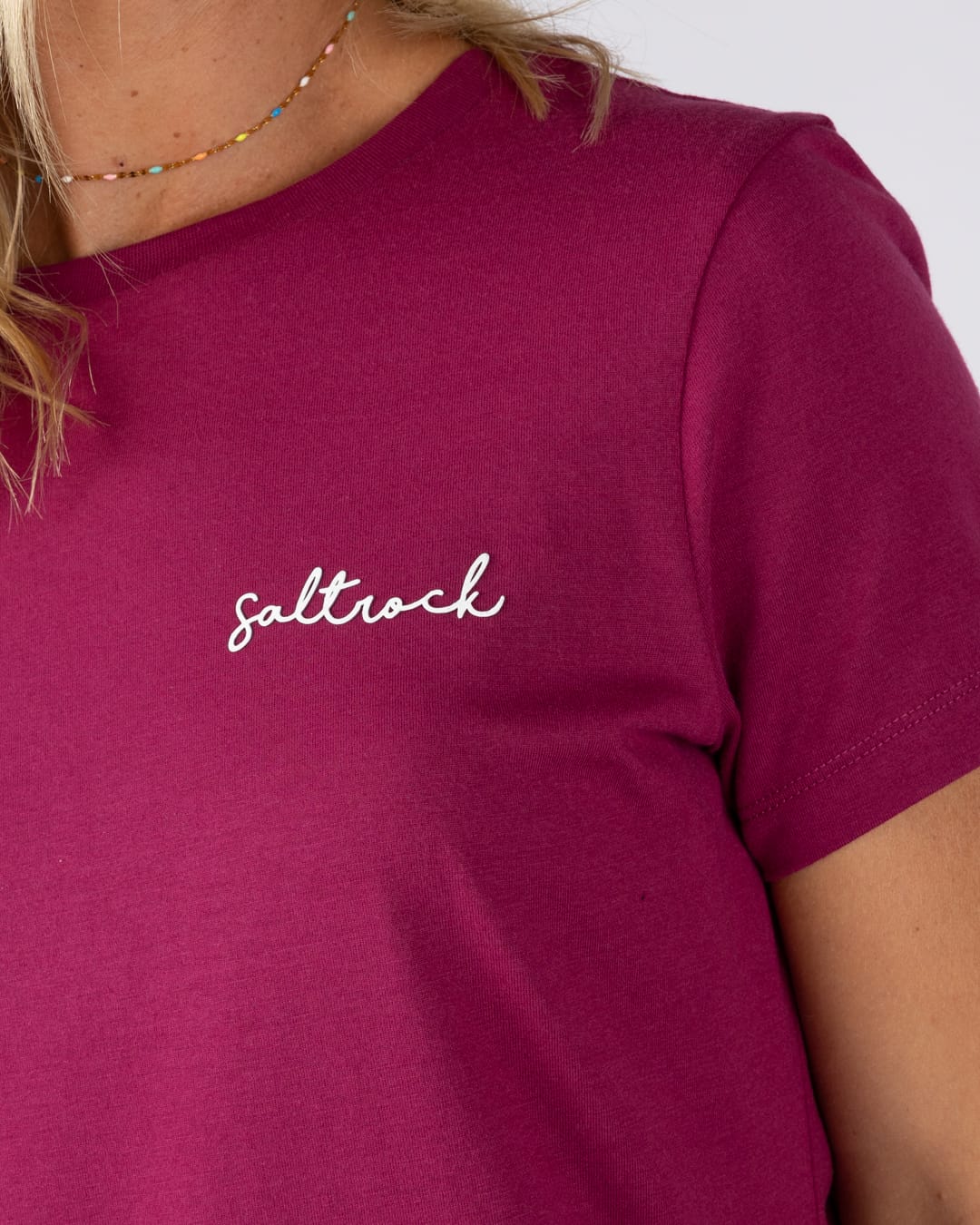 Essential Womens T-Shirt In Dark Pink