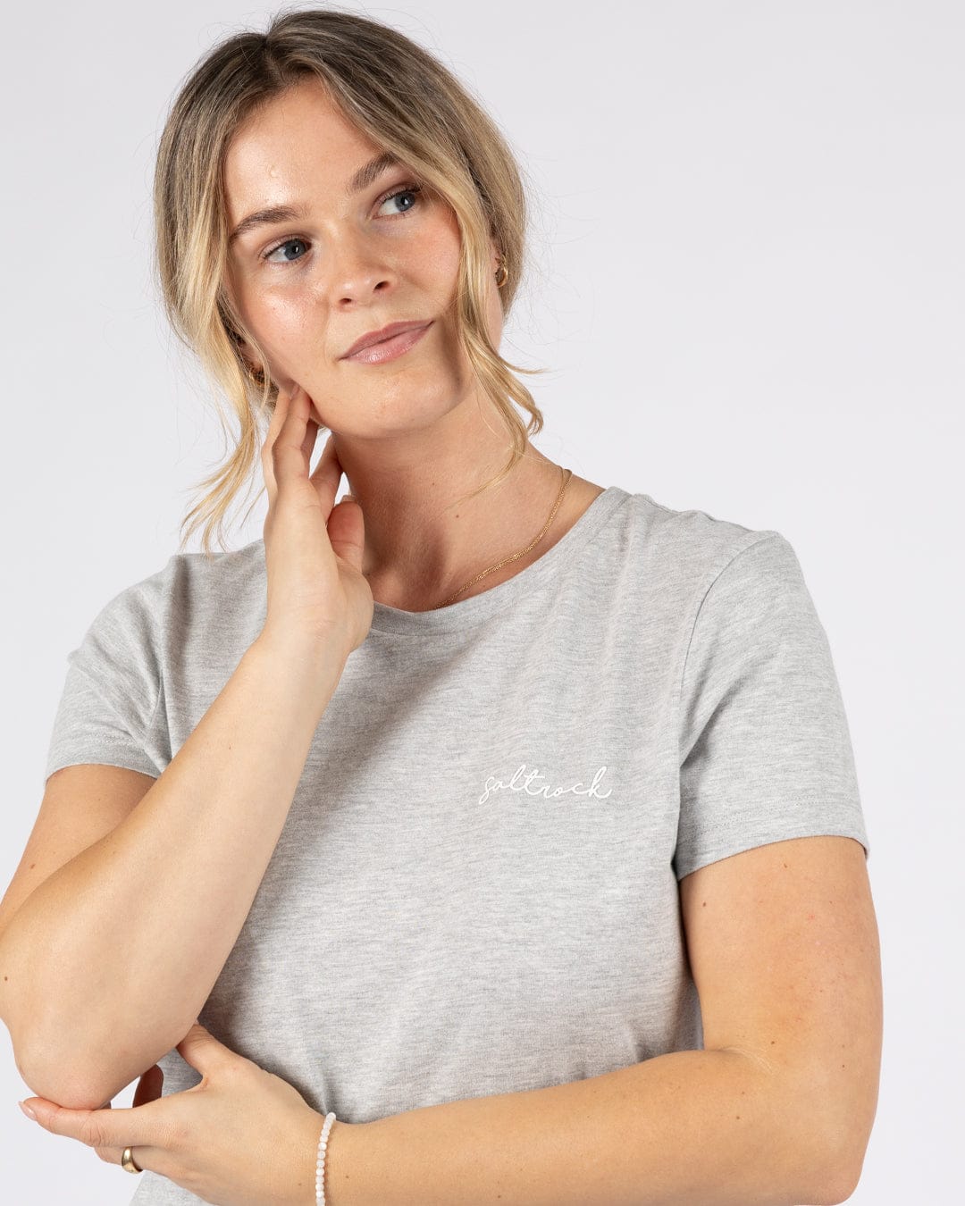 Velator - Womens Short Sleeve T-Shirt - Grey Marl