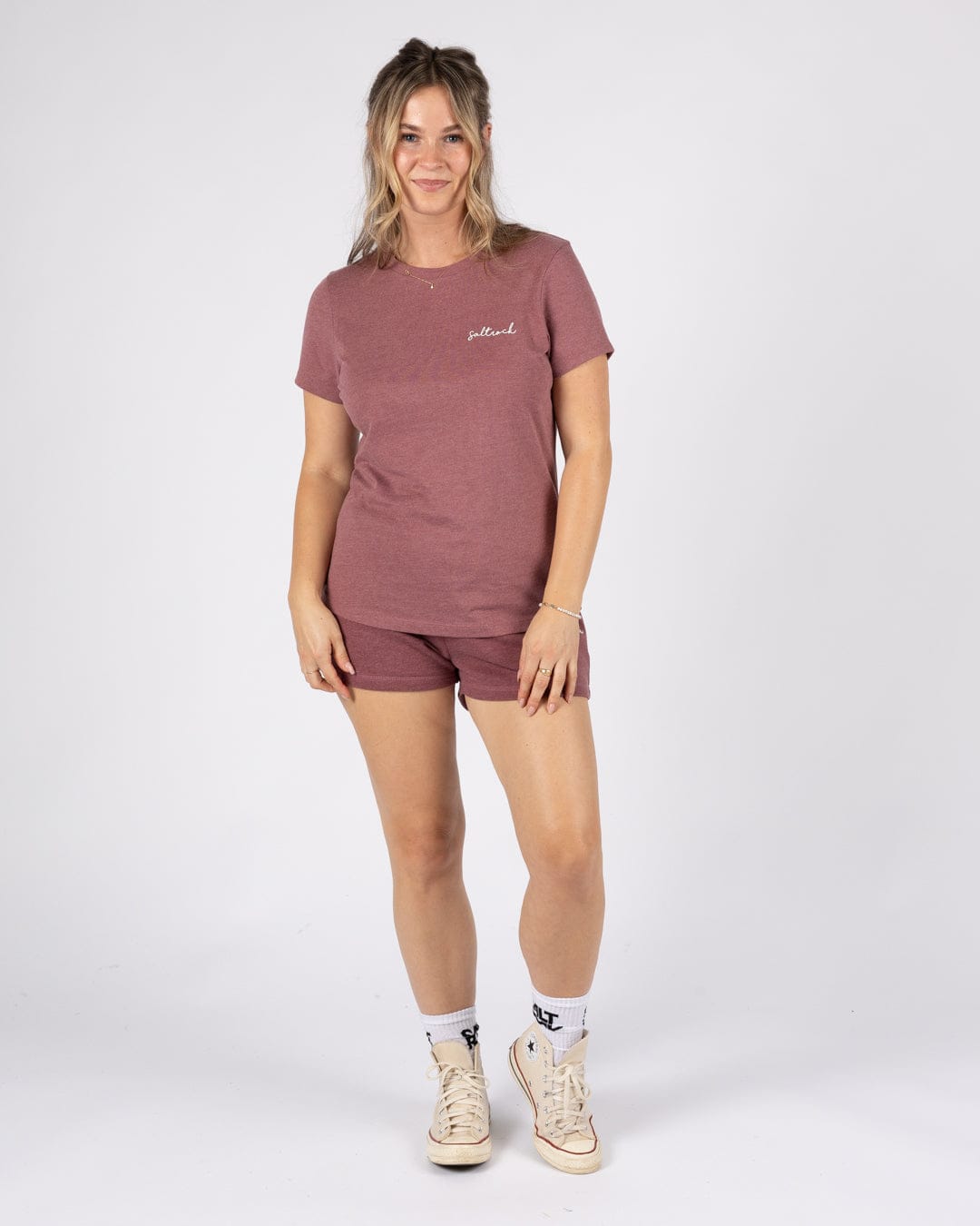 Velator - Womens Short Sleeve T-Shirt - Burgundy
