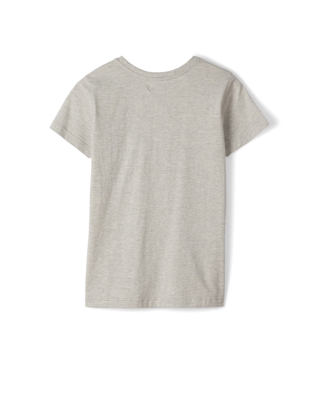 Trademark Stripe Womens Short Sleeve T-Shirt In Grey