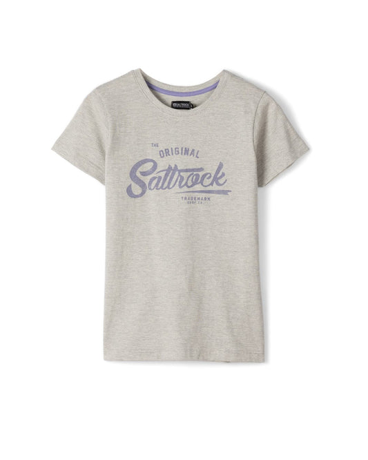 Trademark Stripe Womens Short Sleeve T-Shirt In Grey