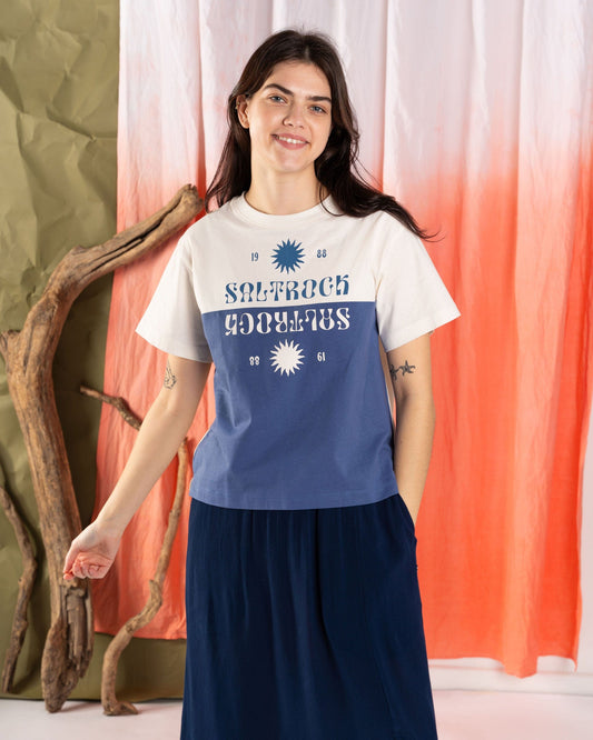 Reflection - Womens Boxy T-Shirt - Blue