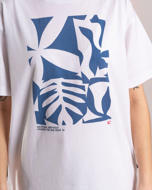 Balance Block - Womens Oversized T-Shirt - White