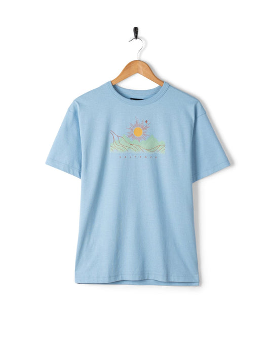 Horizon - Womens Oversized Short Sleeve T-Shirt - Light Blue