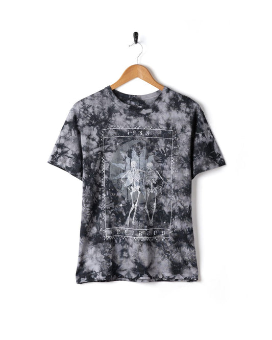 Tarot Moon - Womens Oversized Tie Dye T-Shirt - Black