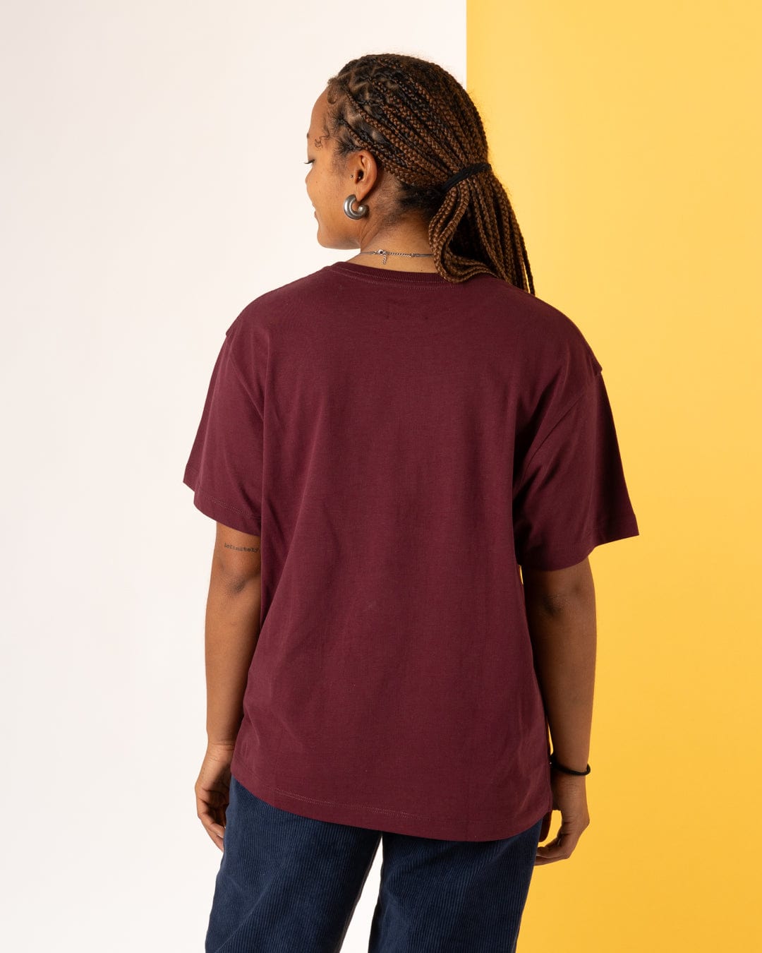 Tarot Moon - Womens Oversized Short Sleeve T-Shirt - Dark Purple