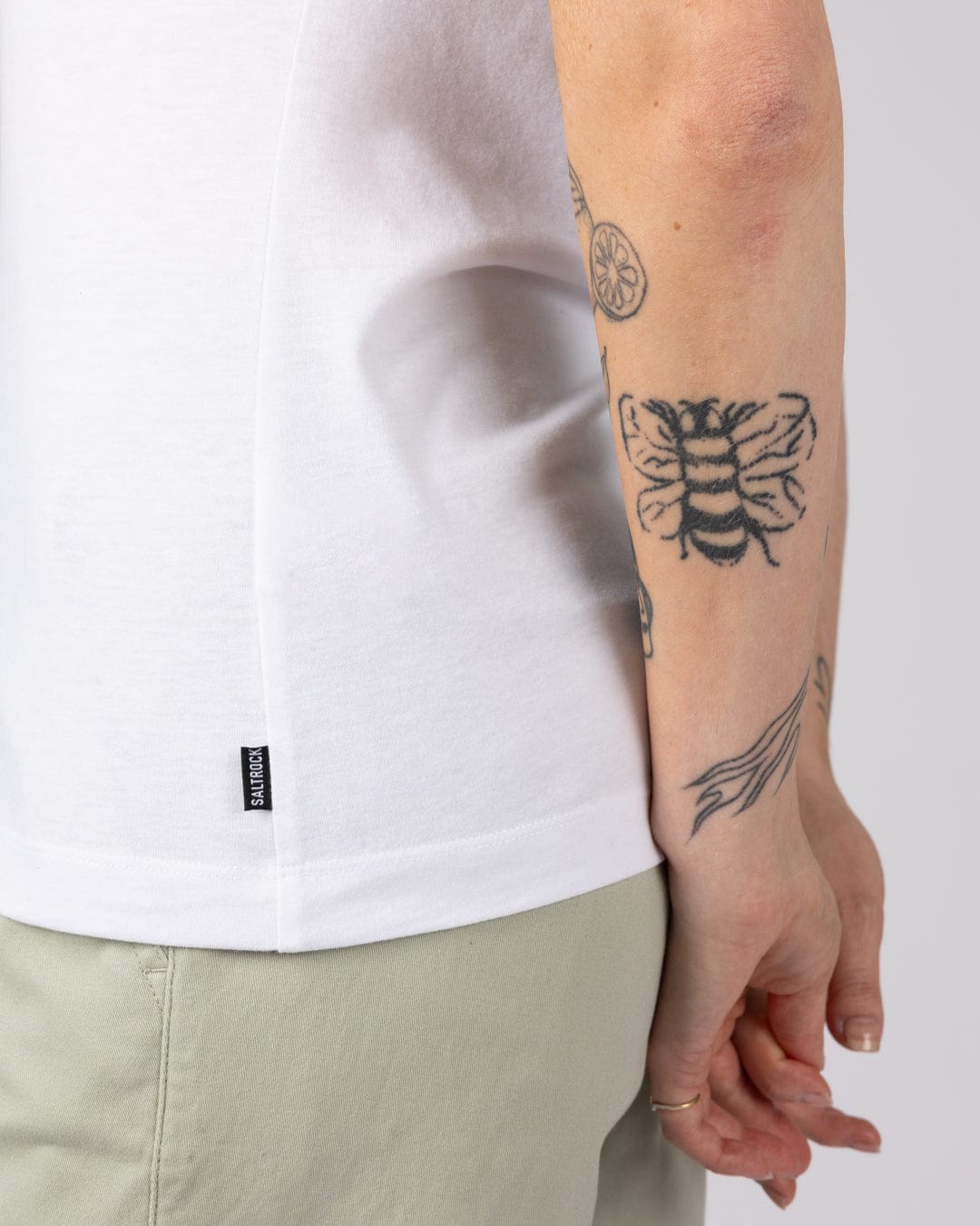 Essential Womens Short Sleeve V-Neck T-Shirt in White