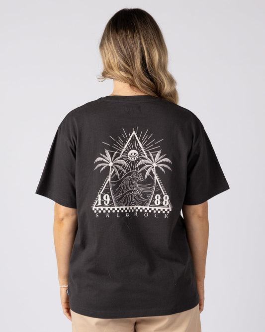 Free Wave Womens Oversized Short Sleeve T-Shirt in Dark Grey