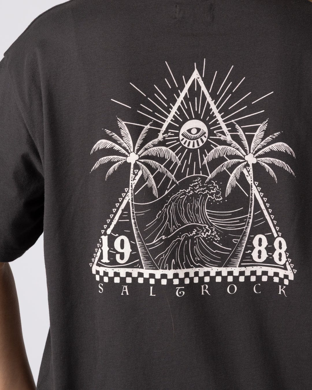 Free Wave Womens Oversized Short Sleeve T-Shirt in Dark Grey