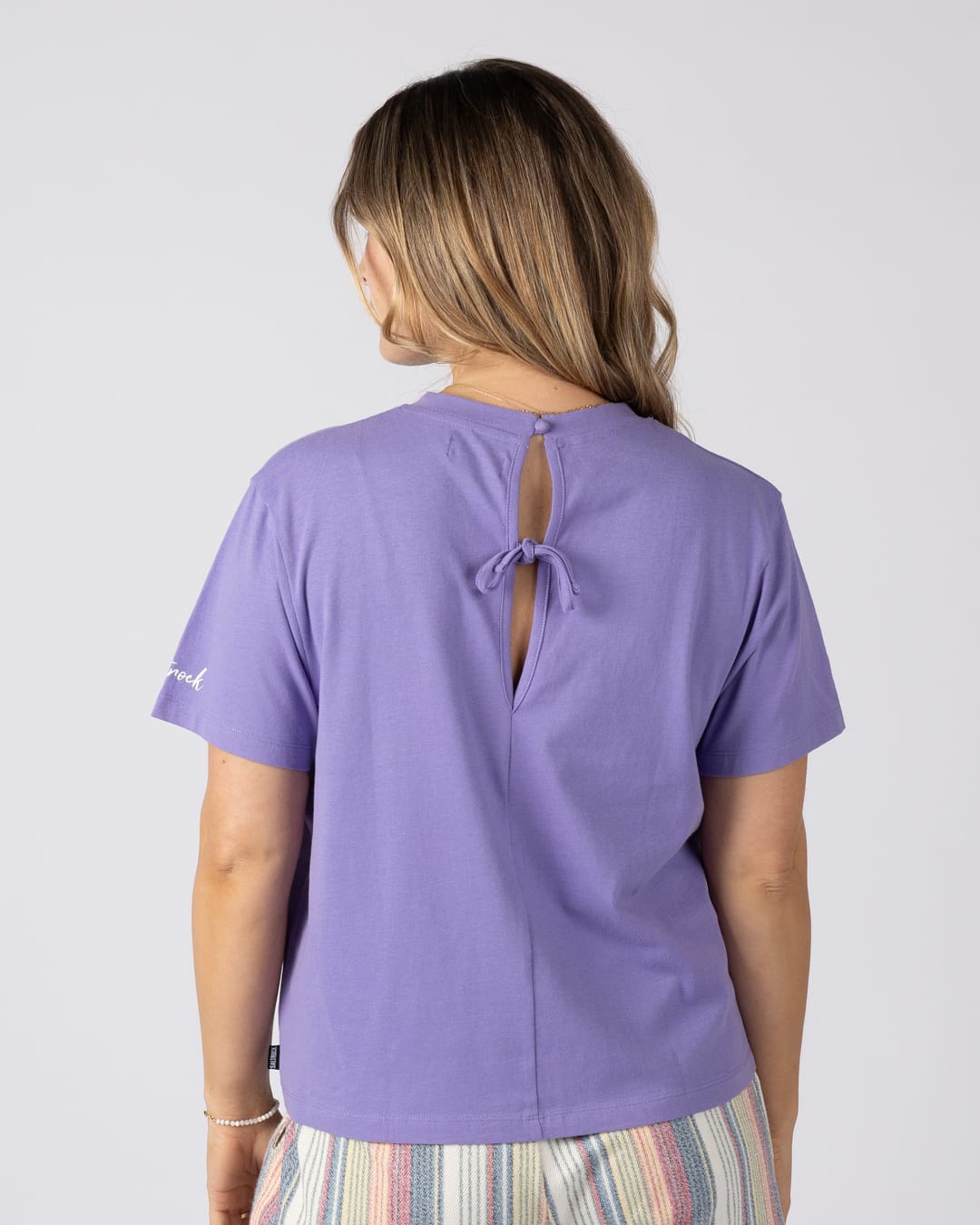 Aster Womens Short Sleeve Tee in Purple