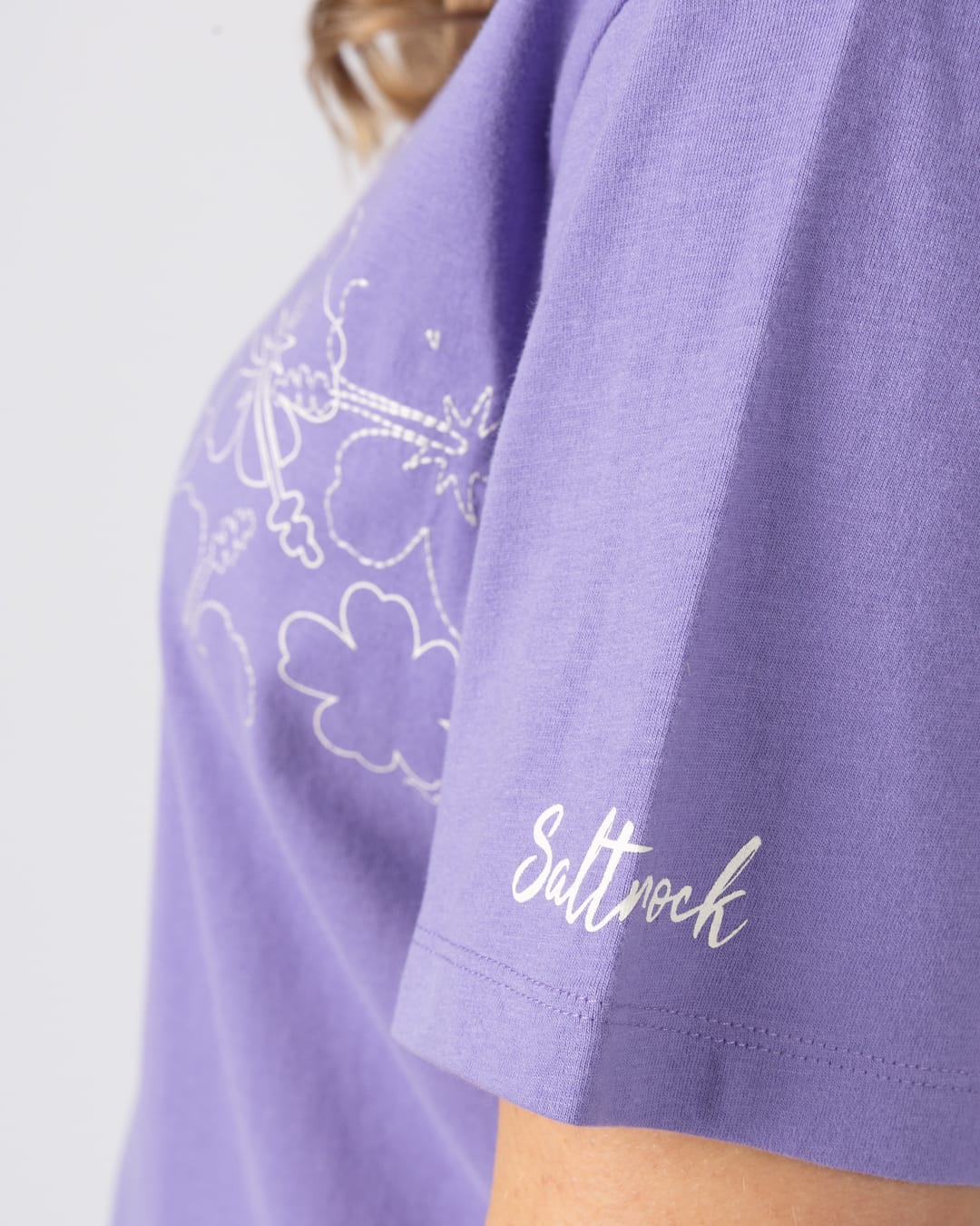 Aster Womens Short Sleeve Tee in Purple