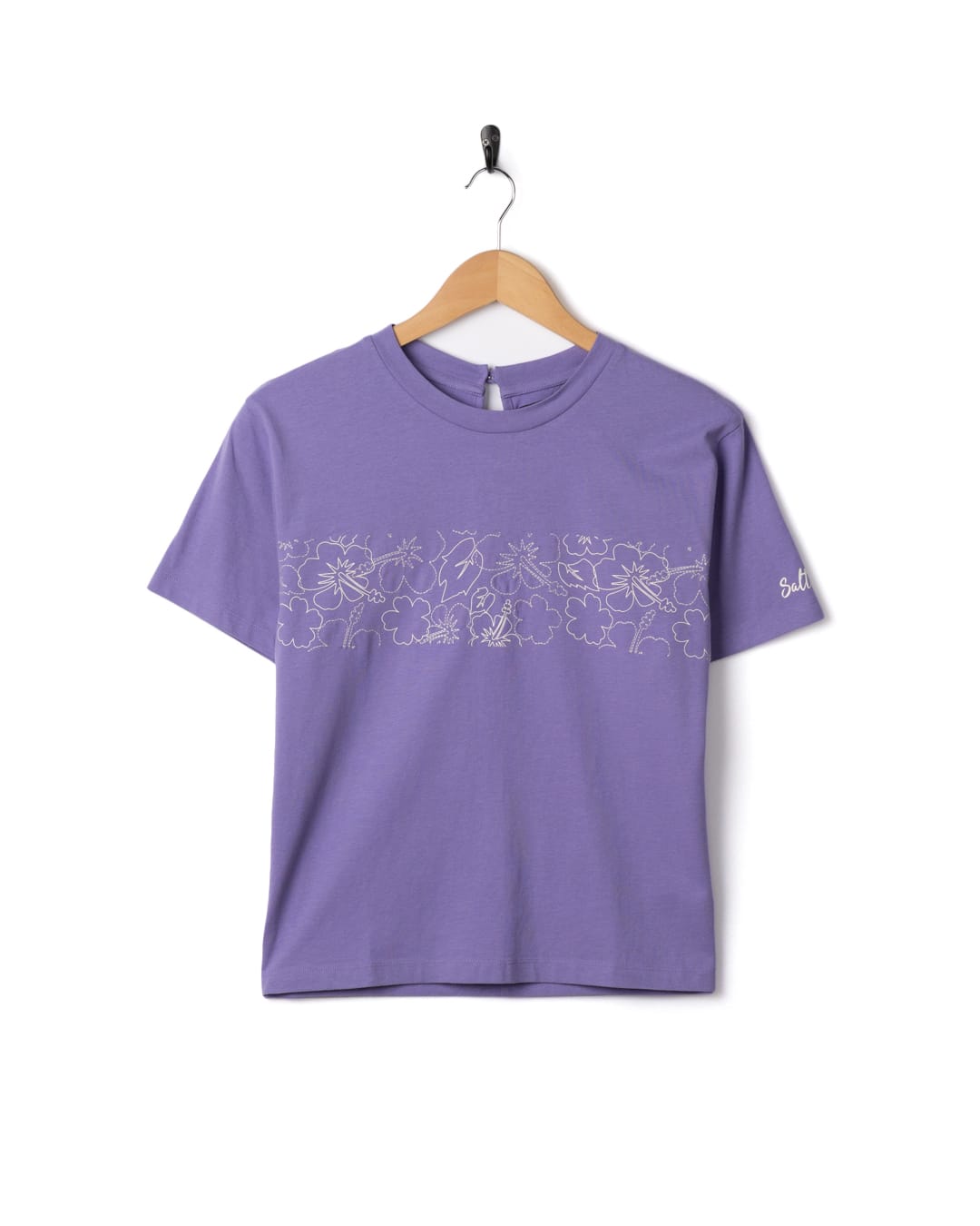 Aster Womens Short Sleeve Tee in Purple