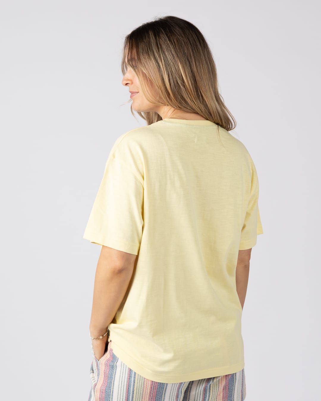 Saltwater Womens Short Sleeve T-Shirt in Light Yellow