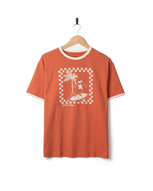 Waves For Days Womens Short Sleeve T-Shirt in Light Orange