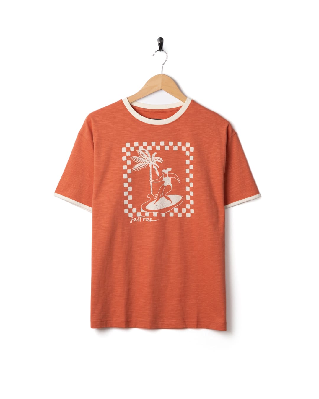 Waves For Days Womens Short Sleeve T-Shirt in Light Orange