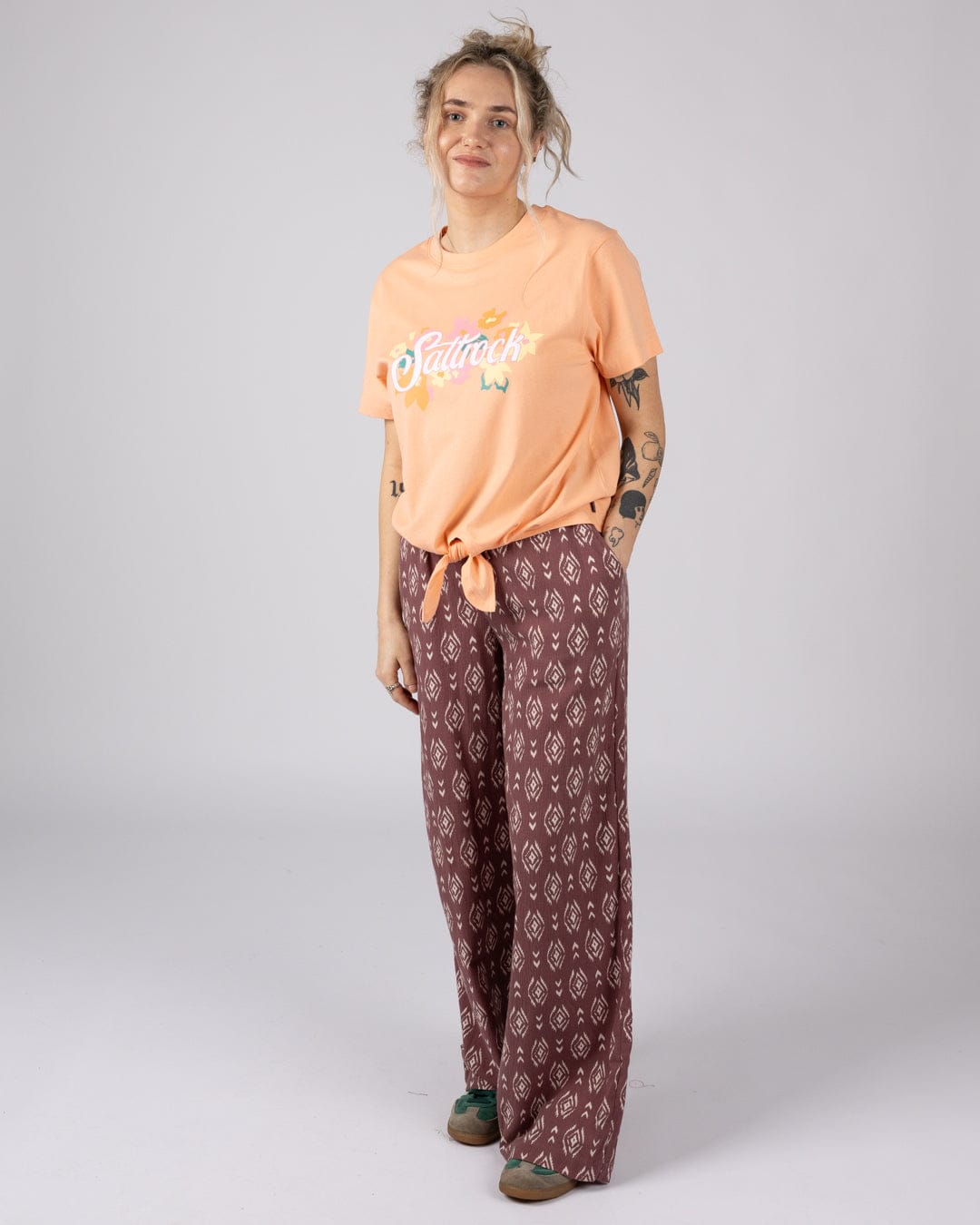 Trader Daze - Womens Boxy Short Sleeve T-Shirt - Orange