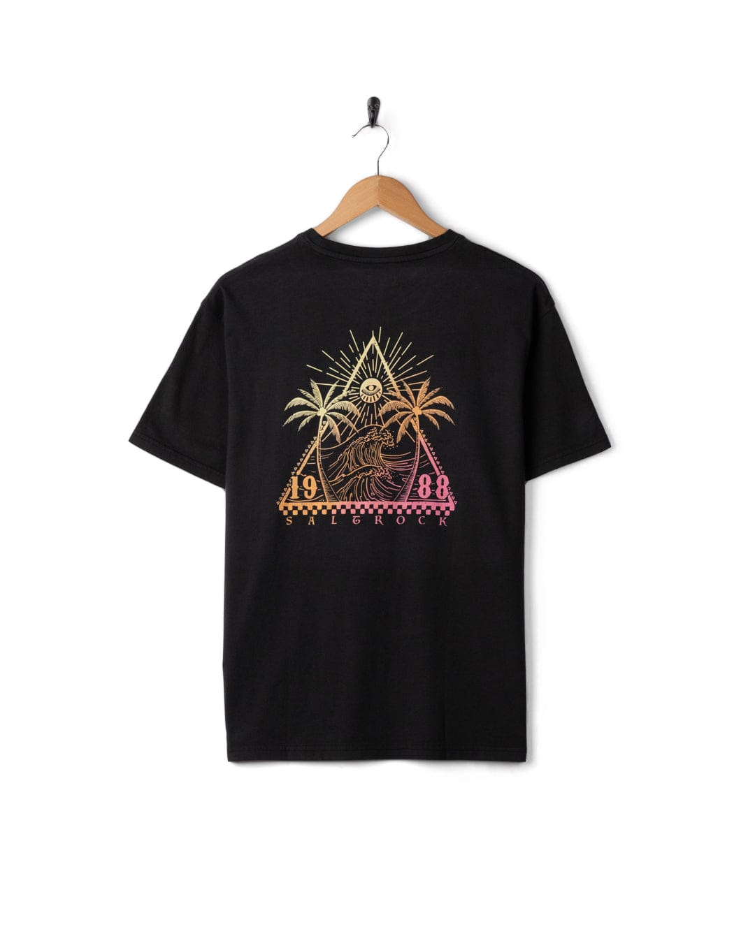 Free Wave Gradient - Womens Oversized Short Sleeve T-Shirt - Black