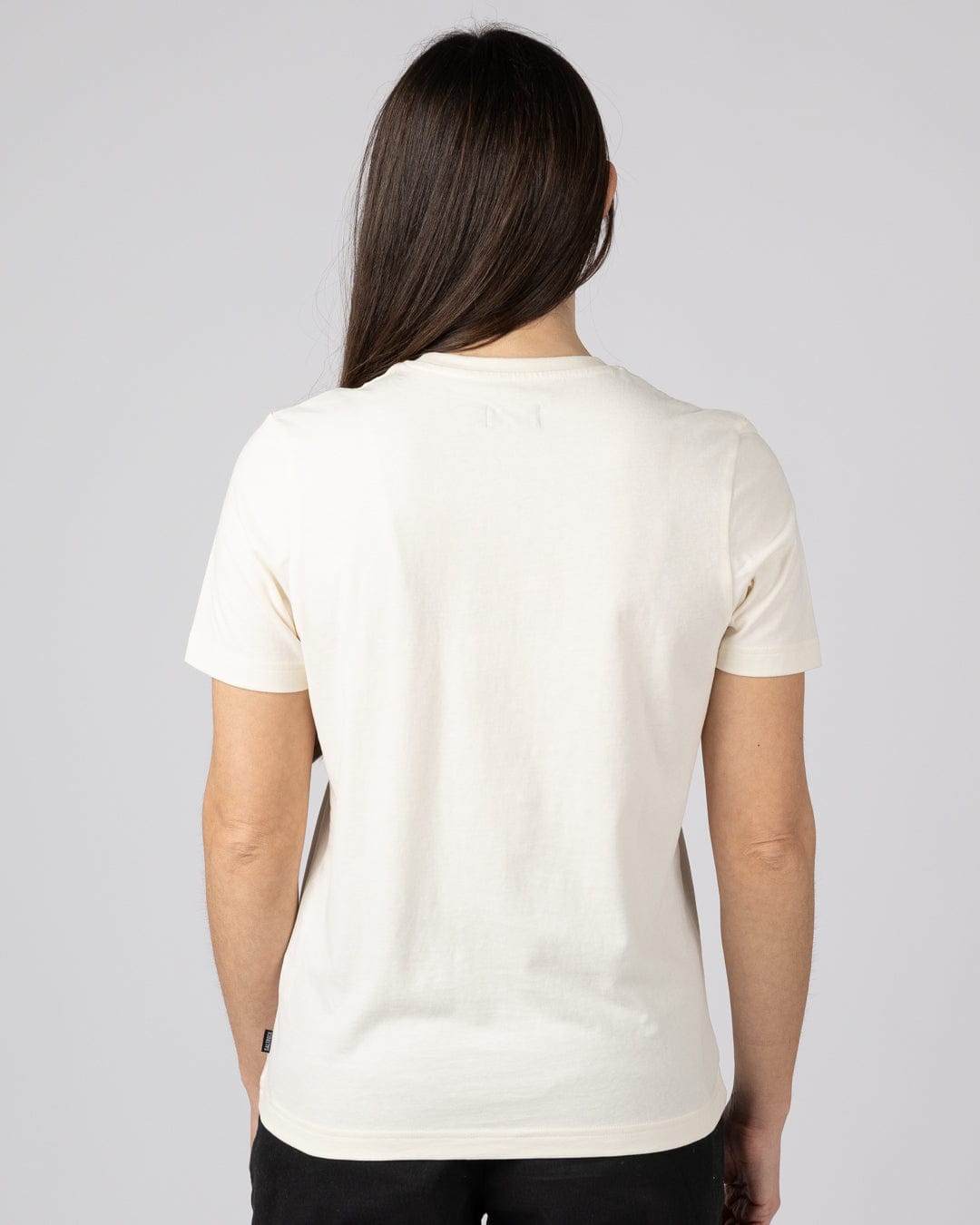 Happy Place Devon Womens Short Sleeve T-Shirt in Cream