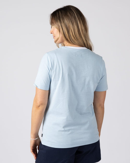 Scape Womens Short Sleeve Tee in Light Blue