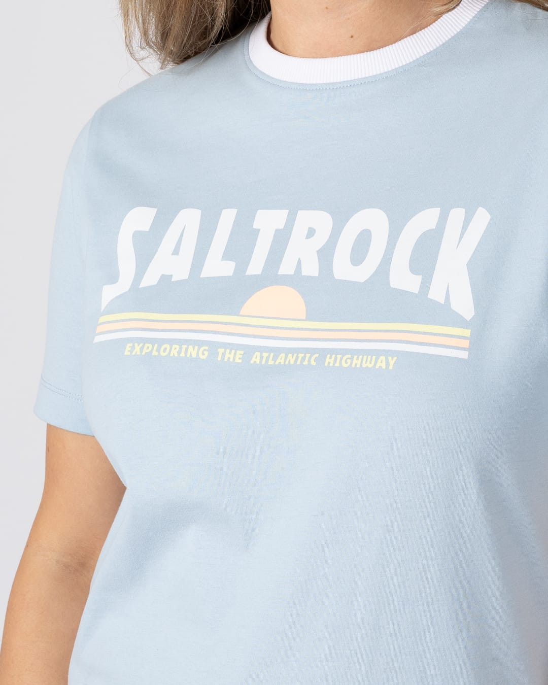 Scape Womens Short Sleeve Tee in Light Blue