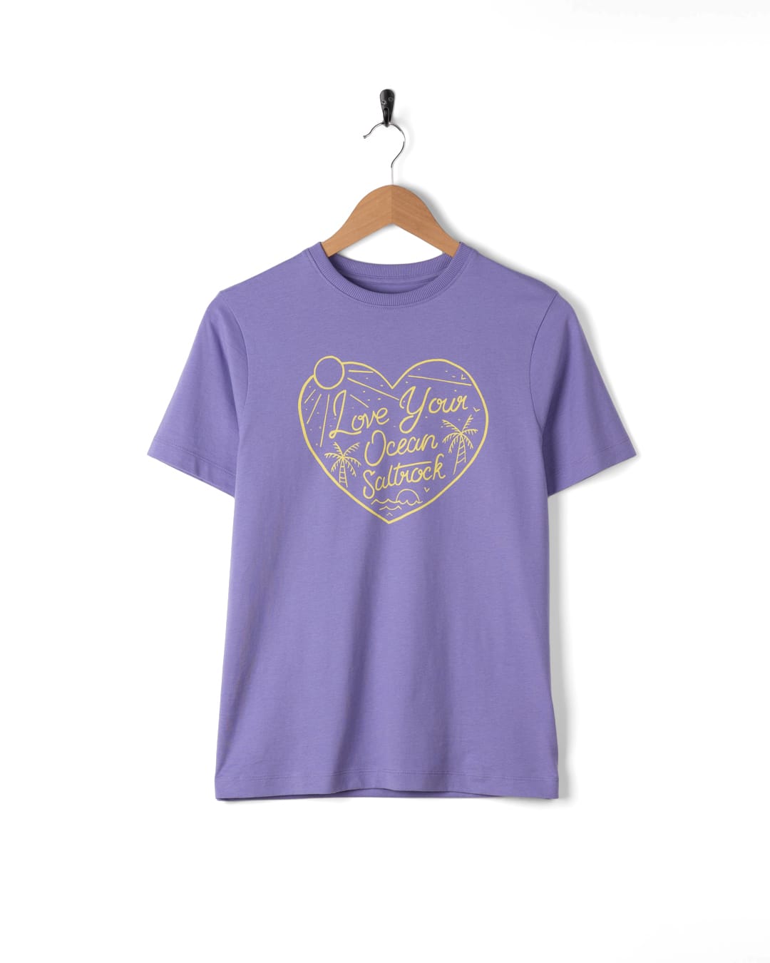 Ocean Lover Womens Short Sleeve Tee in Purple