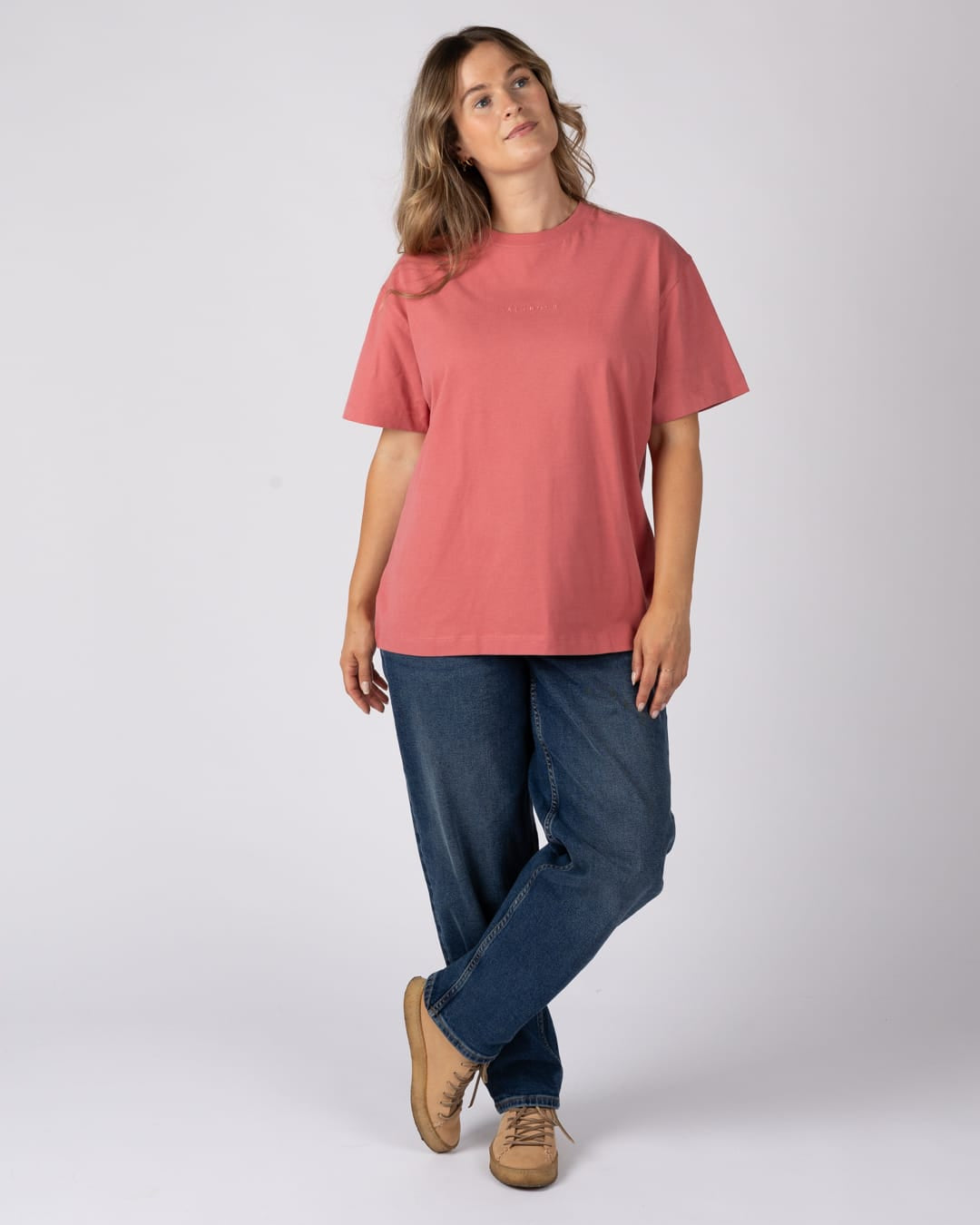 Perfect Set Womens Oversized Short Sleeve T-Shirt In Pink