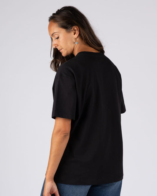 Perfect Set Womens Oversized Short Sleeve T-Shirt In Black