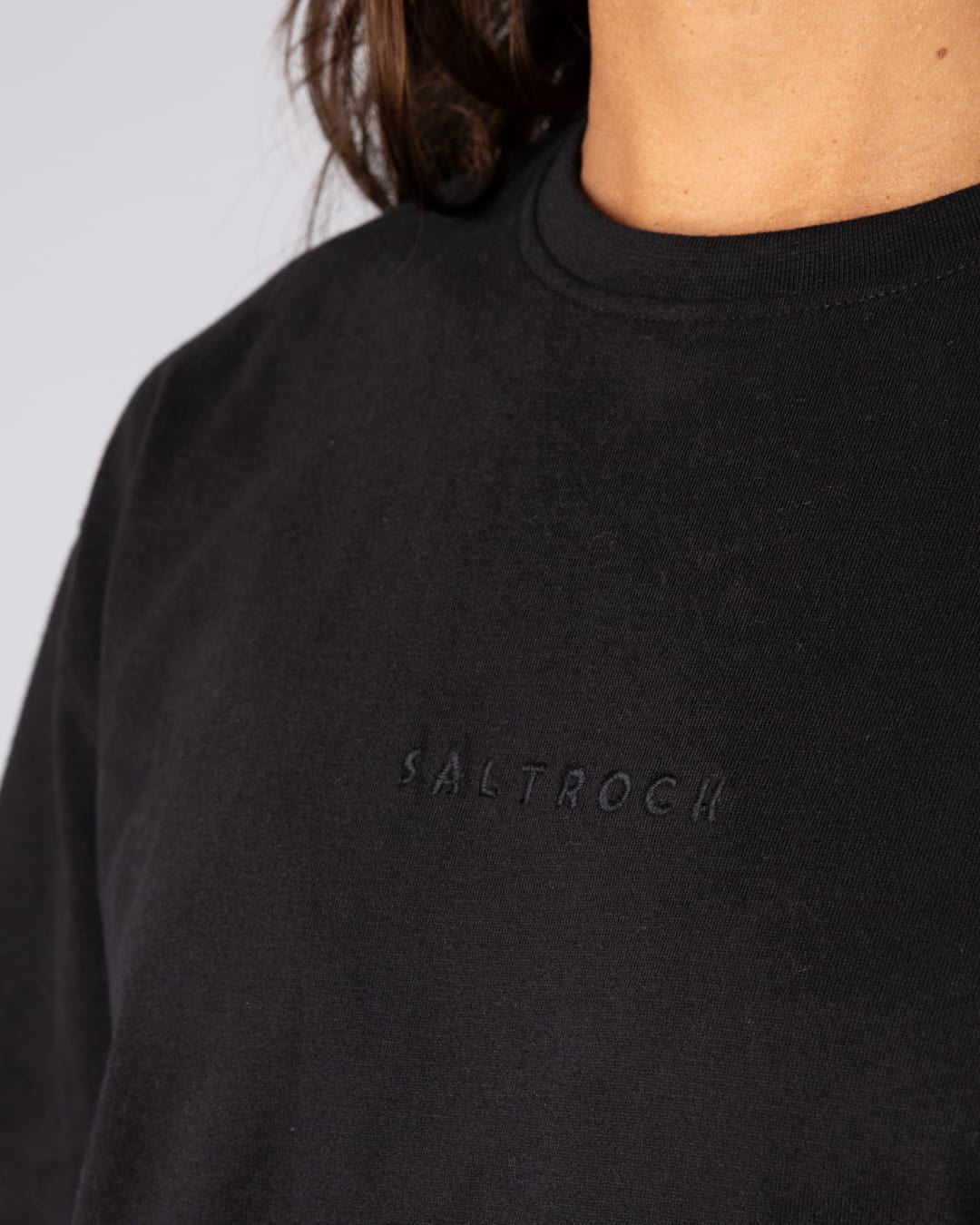 Perfect Set Womens Oversized Short Sleeve T-Shirt In Black