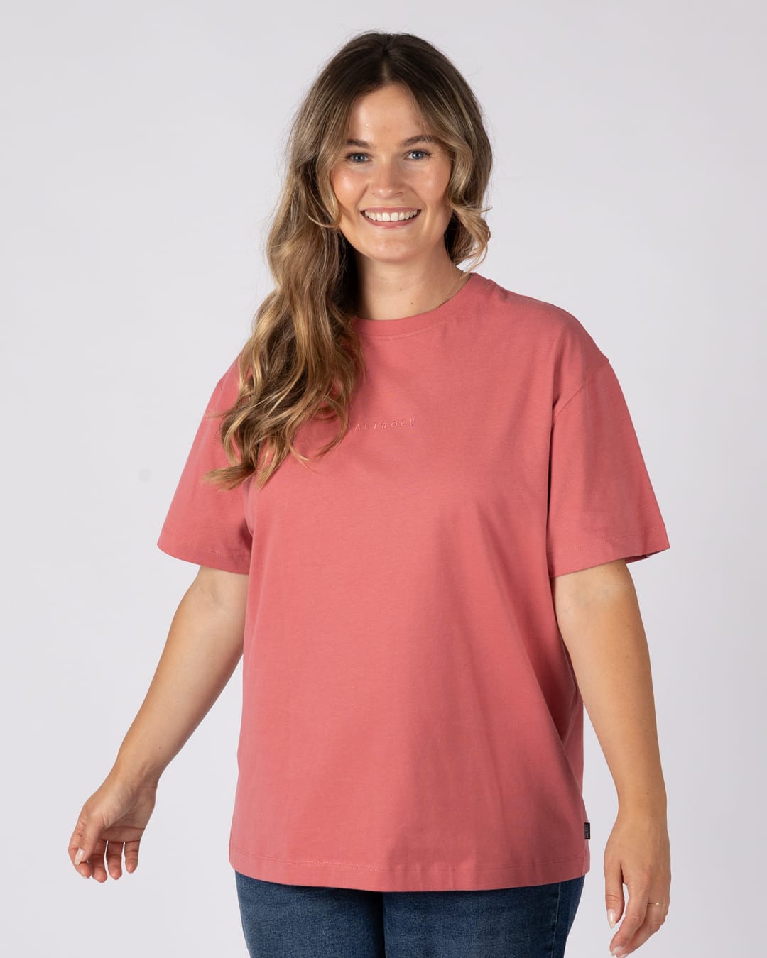 Perfect Set Womens Oversized Short Sleeve T-Shirt In Pink