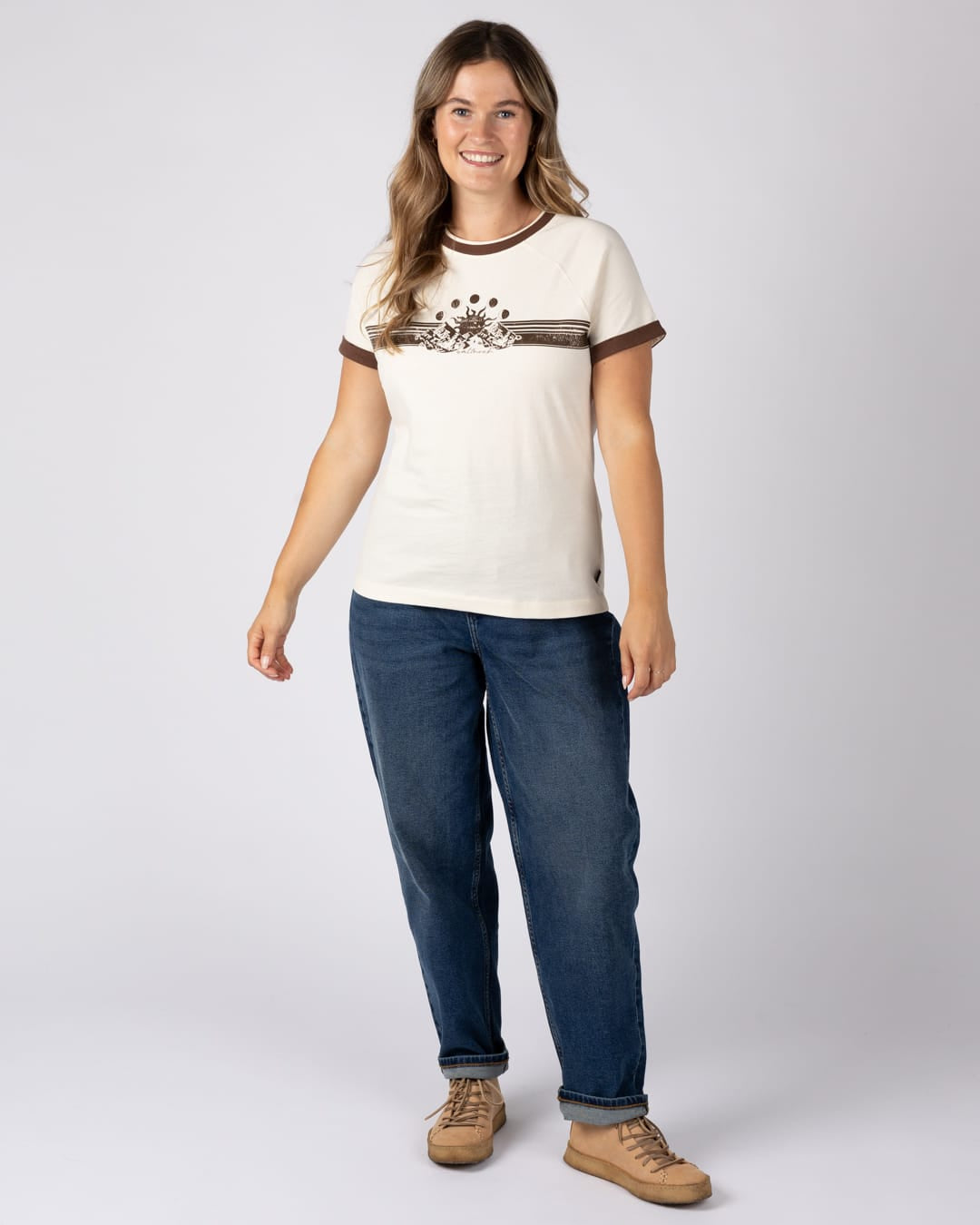 Logan Womens T-Shirt in Cream