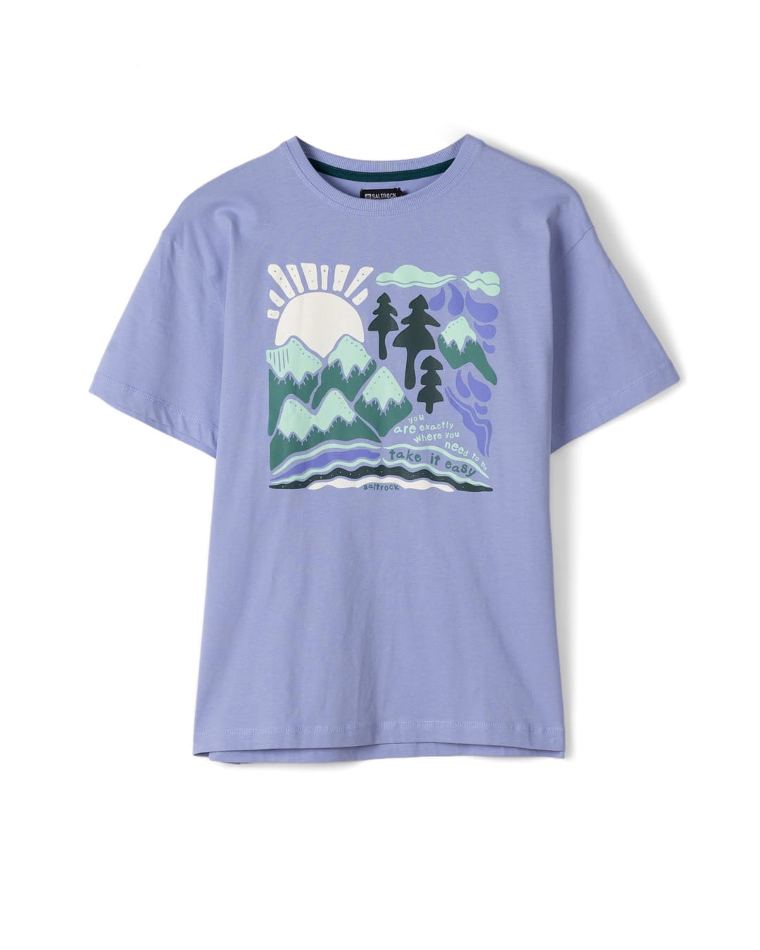 Take It Easy - Oversized S/S Tee - LIGHT BLUE