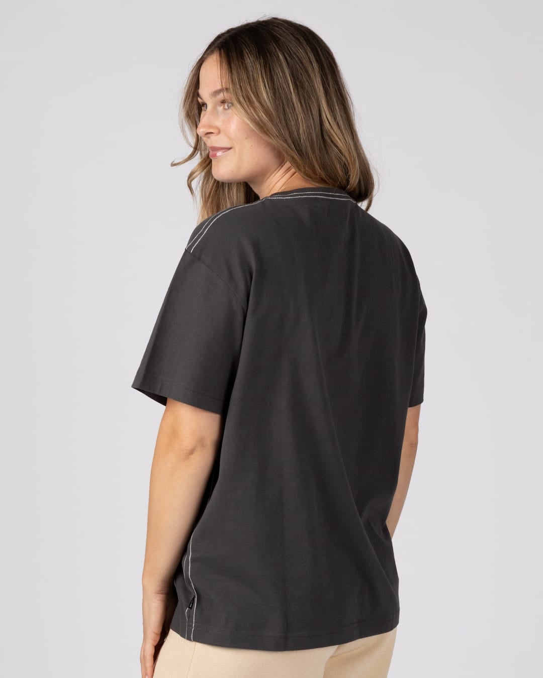Calm Seas - Oversized S/S Tee - DARK GREY