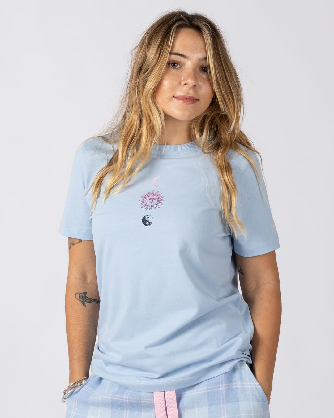 Grace Womens Pyjama Top in Blue