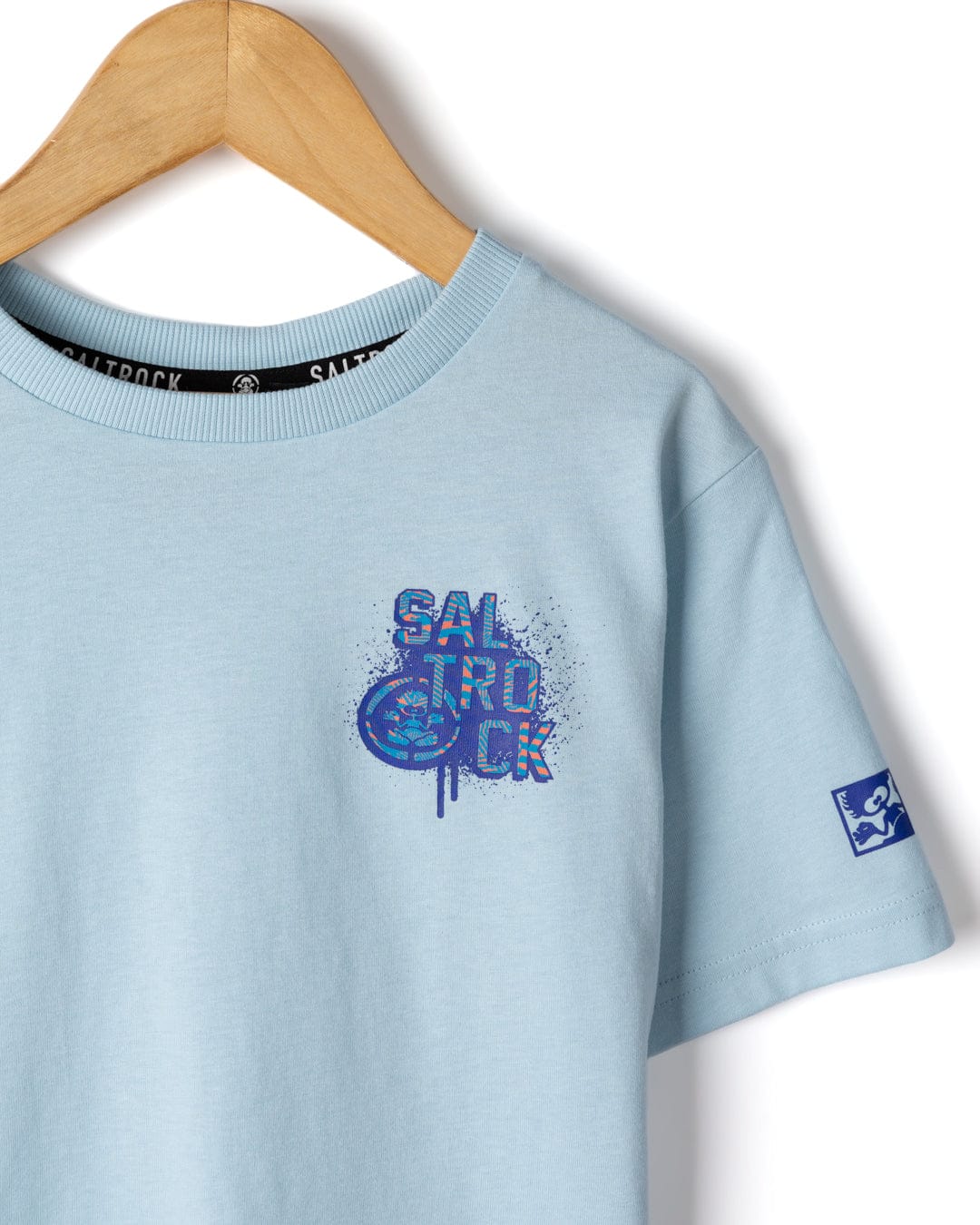 Tok Stencil - Kids Short Sleeve T-Shirt - Light Blue