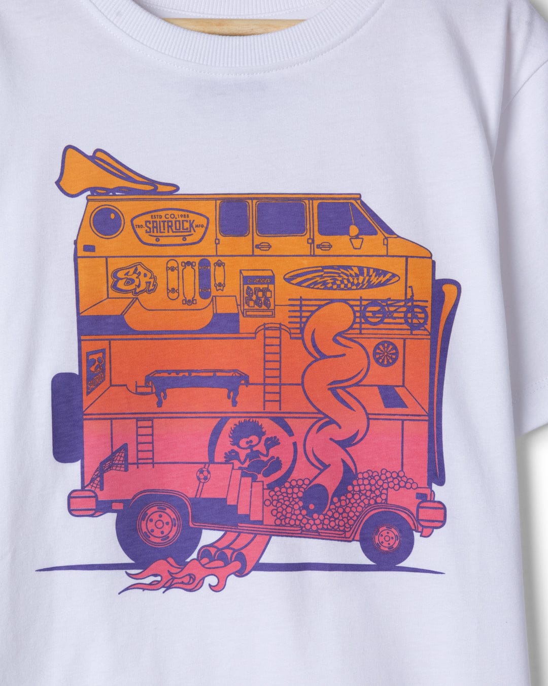 Dream Camper Kids Short Sleeve T-Shirt in White