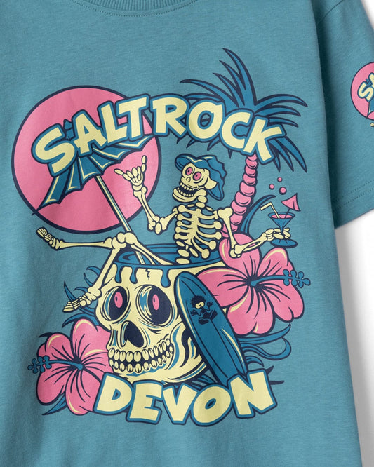 Sip “N”Dip Devon - Kids Short Sleeve T-Shirt - Blue