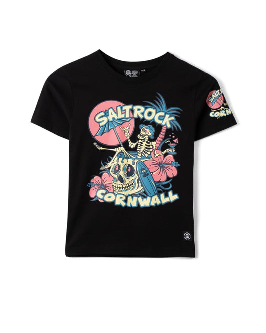 Sip N Dip Cornwall Kids T-Shirt in Black