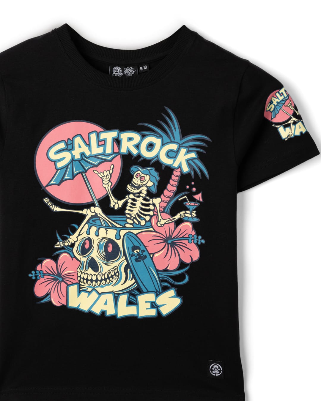 Sip N Dip Wales Kids T-Shirt in Black