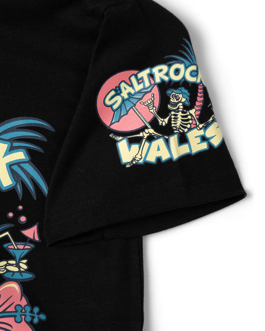 Sip N Dip Wales Kids T-Shirt in Black