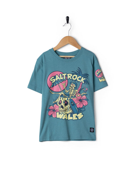 Sip “N”Dip Wales - Kids Short Sleeve T-Shirt - Blue