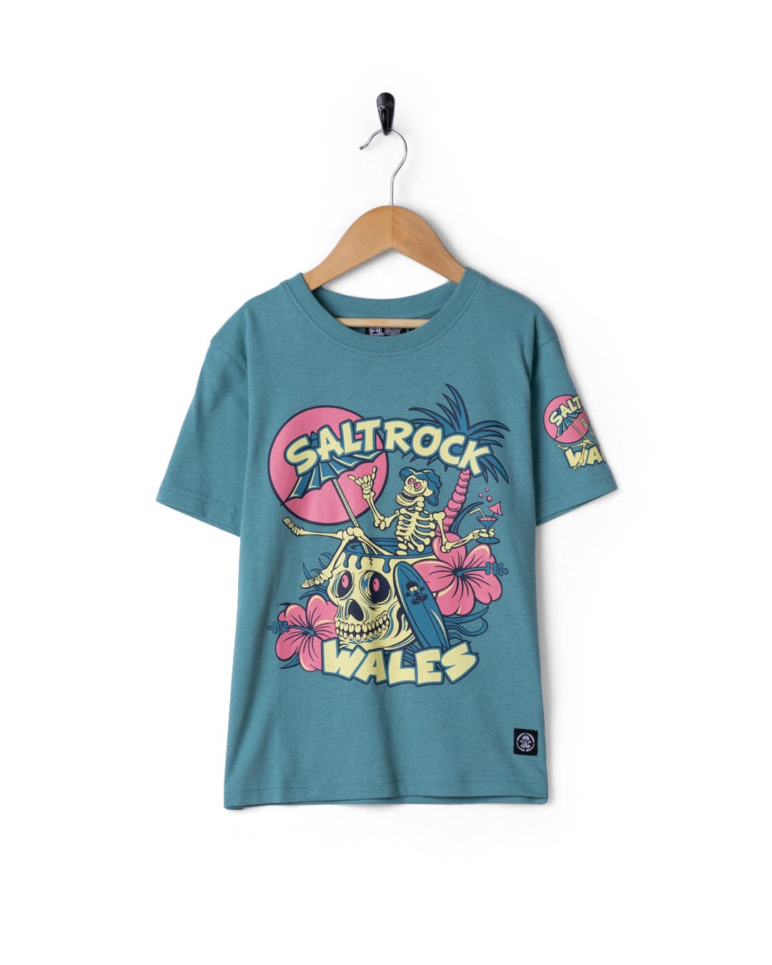 Sip “N”Dip Wales - Kids Short Sleeve T-Shirt - Blue