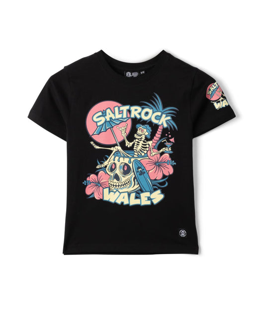 Sip N Dip Wales Kids T-Shirt in Black