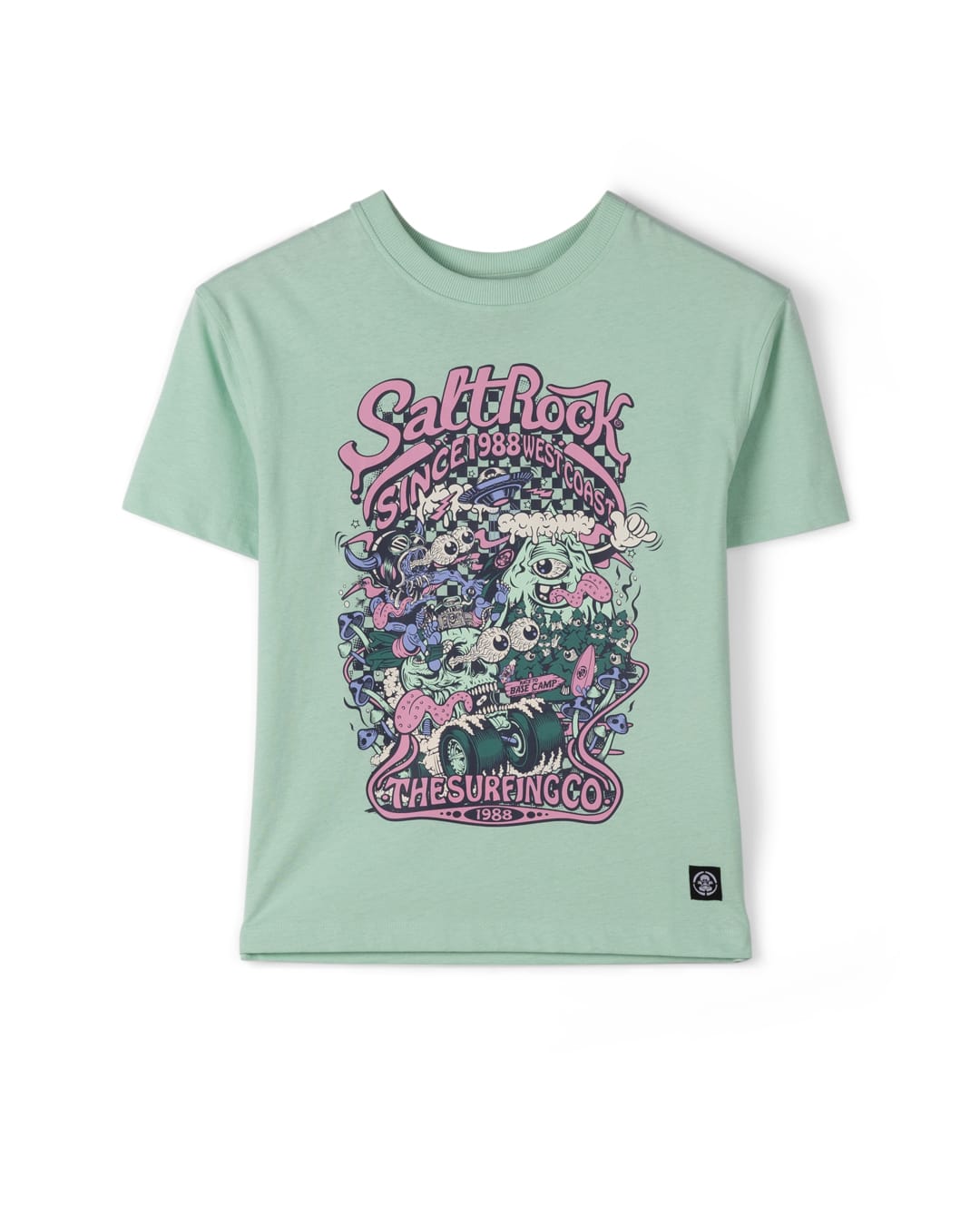 Racing To Base Kinds Oversized Short Sleeve T-Shirt In Light Green