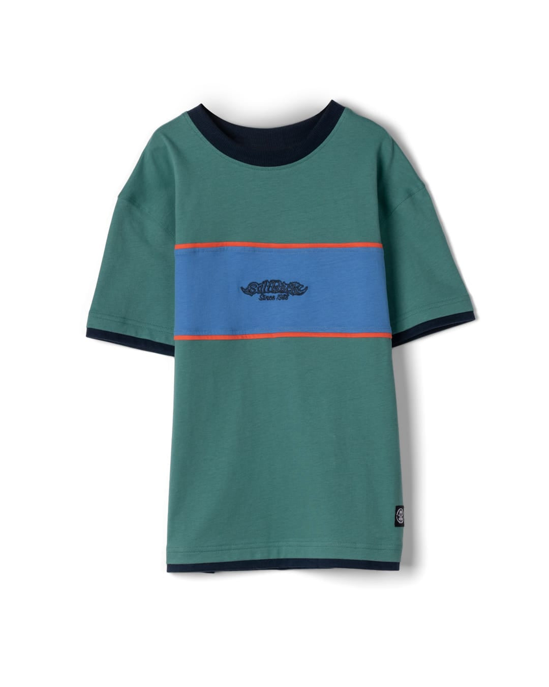 Heritage Badge Kids Oversized Short Sleeve T-Shirt in Green